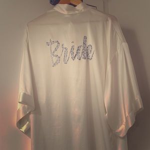Victoria’s Secret ‘Bride’ satin robe with tie